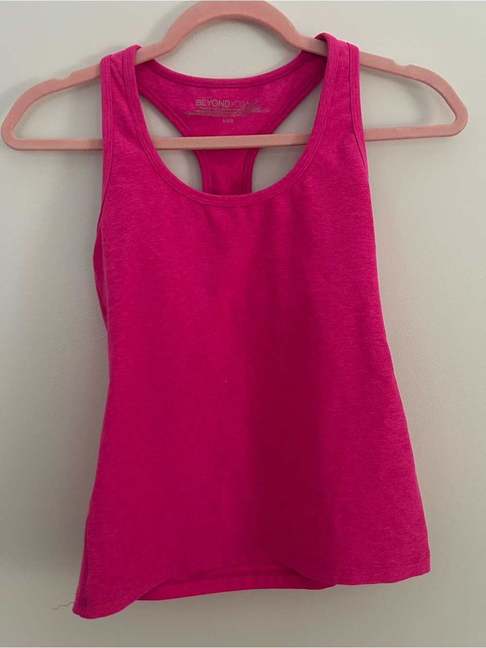 Beyond Yoga Hot Pink Racerback Tank Athletic Activewear Women’s S